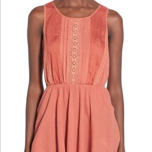 Sun & shadow cotton tunic tank